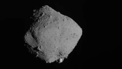 FILE - In this Nov. 13, 2019, file image released by the Japan Aerospace Exploration Agency (JAXA), shows asteroid Ryugu taken by Japan's Hayabusa2 spacecraft. (JAXA via AP, File)