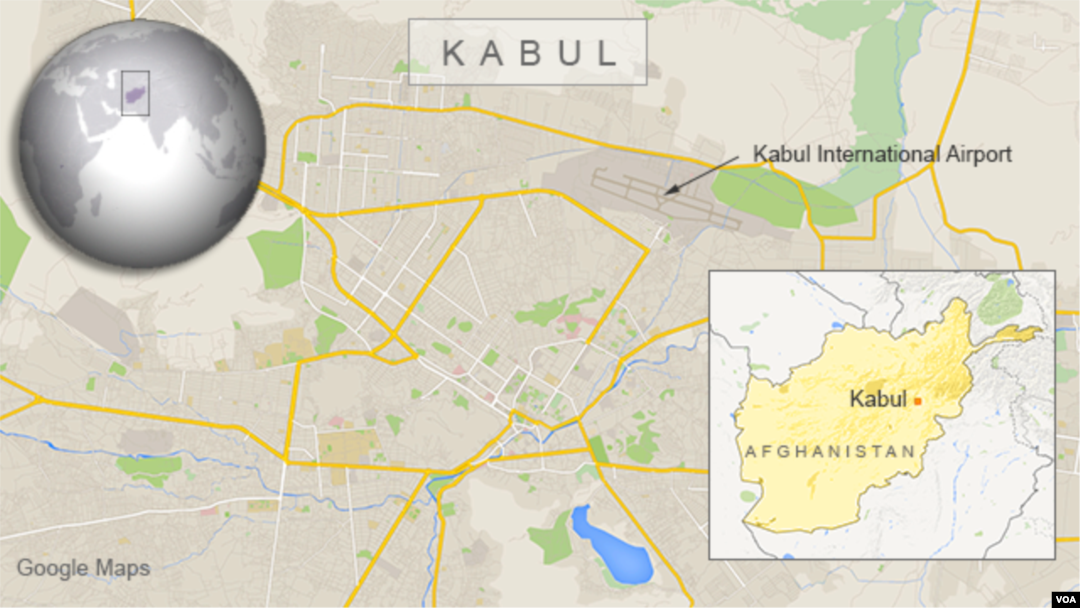 Kabul airport map.