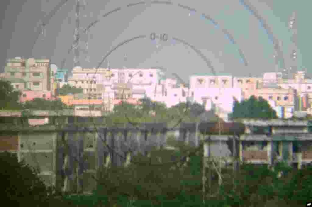 The infamous Bakara Market seen from a Burundian position in Mogadishu. Al-Shabab launches most of its mortars from the heavily populated Bakara. AMISOM forces have moved closer to the neighborhood since September and hope to capture it with the arrival o