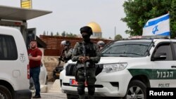امیروهای امنیتی اسرائیل در اطراف مسجدالاقصی مستقر شدند. ۲۷ اکتبر.