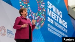 مدیر اجرایی صندوق بین‌المللی پول در یکی از سخنرانی‌هایش در نشست بهار با بانک جهانی