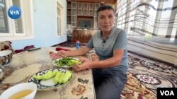Numonjon Eraliyev, greenhouse manager in Sokh, Ferghana region, Uzbekistan, talks to VOA in June 2021.
