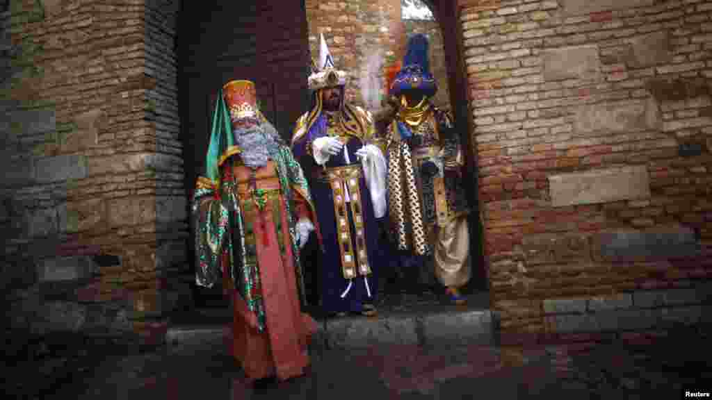 Los Reyes Magos en Málaga, España.