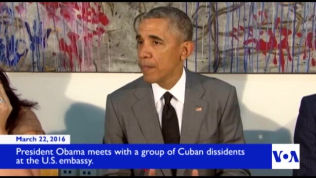 Obama Meets With Dissidents at US Embassy in Havana