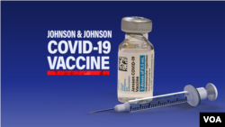 Un frasco de la vacuna Johnson & Johnson contra el COVID-19, producida por Janssen Pharmaceuticals, con una jeringuilla.