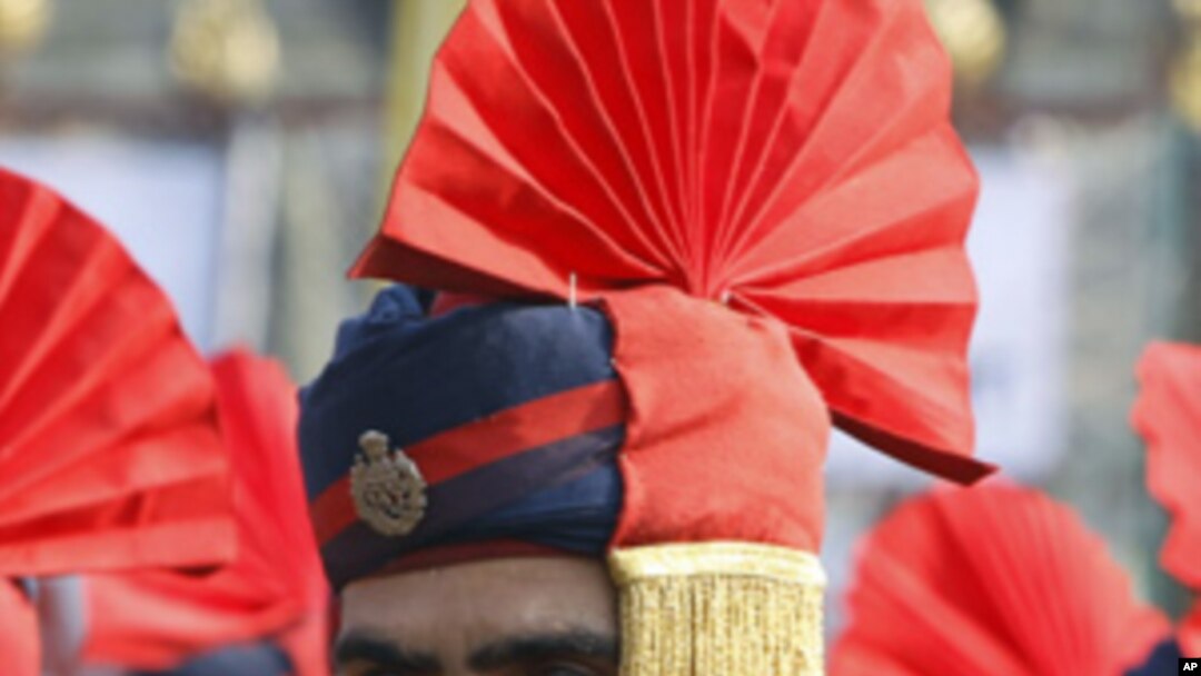 A policeman attends a ceremony to mark India's Republic Day celebrations in Srinagar, January 26, 2011.