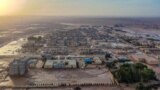 Quang cảnh lũ lụt lớn ở Al-Mukhaili, Libya.