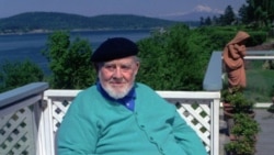 Burl Ives in 1993 outside his home in Anacortes, Washington state, looking out on the San Juan Islands