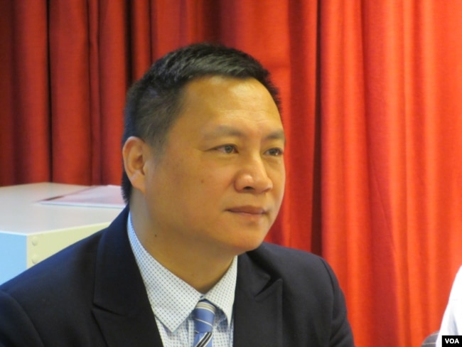 六四學運領袖王丹2019年5月20號出席台灣民主基金會舉行的座談會 （美國之音張永泰拍攝）