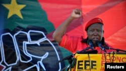 Julius Malema, kiongozi wa chama cha upinzani cha Economic Freedom Fighters (EFF).