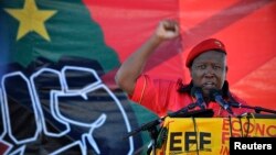 Julius Malema, kiongozi wa chama cha upinzani cha Economic Freedom Fighters (EFF).