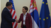 Predsednica Vlade Srbije Ana Brnabić i pomoćnik direktora USAID za Evropu i Evroaziju Brok Birman tokom sastanka u Vladi Srbije u Beogradu, 13, maja 2019.