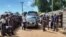 Law enforcement personnel arrive at Kitupalong Refugee camp in Ukhia on Sept. 30, 2021, a day after an unidentified assailant shot dead refugee leader Mohib Ullaha outside his office in a refugee camp.