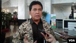 Ketua umum Asosiasi Pengusaha Indonesia, Haryadi Sukamdani. (VOA/Iris Gera)