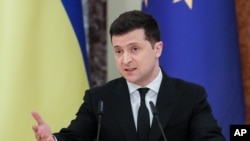 Ukraine's President Volodymyr Zelenskiy sought a meeting with Putin after the two countries traded blame over a spike in clashes in the Donbass conflict and a build-up of Russian troops near Ukraine's eastern border and in annexed Crimea. 