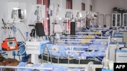 FILE - Beds are set for patients infected with the coronavirus, in the Intensive Care Unit at Martini hospital in Mogadishu, Somalia, July 29, 2020. 