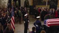 Sons of Former U.S. President George H.W. Bush Pay Last Respects