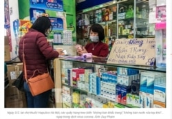 Các nhà thuốc ở khu Hapulico, Hà Nội, ngừng bán khẩu trang hôm 3/2/2020