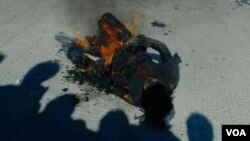 次仁拼措1月18日下午3点15分在四川省的阿坝自治州自焚身亡(美国之音藏语组提供)