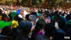 Part of the crowd participating in the million man march.