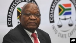 L'ancien président sud-africain Jacob Zuma comparaît devant une commission chargée de sonder les allégations de corruption durant son mandat à la tête du pays, de 2009 à 2018, à Johannesburg, lundi 15 juillet 2019.