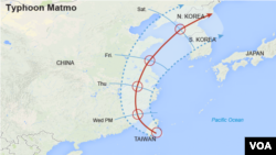 Project Path of Typhoon Matmo