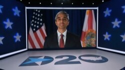 In this image from video, former U.S. Surgeon General Dr. Vivek Murthy speaks during the fourth night of the Democratic National Convention, Aug. 20, 2020. (Democratic National Convention via AP)