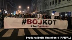 Skup "1 od 5 miliona" u Beogradu, 4. januara 2020 (Foto: Svetlana Božić Krainčanić, RSE)