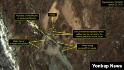 풍계리 핵 실험장 위성사진 모습