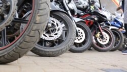 Piki Dada members line up their bikes, ready for a road trip. (Photo: A. Wangwa/VOA)