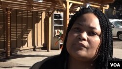 Denise Haynes joined the LA Conservation Corps in 1997. She completed a bachelor's degree in psychology while working for corps. (M. O'Sullivan/VOA)