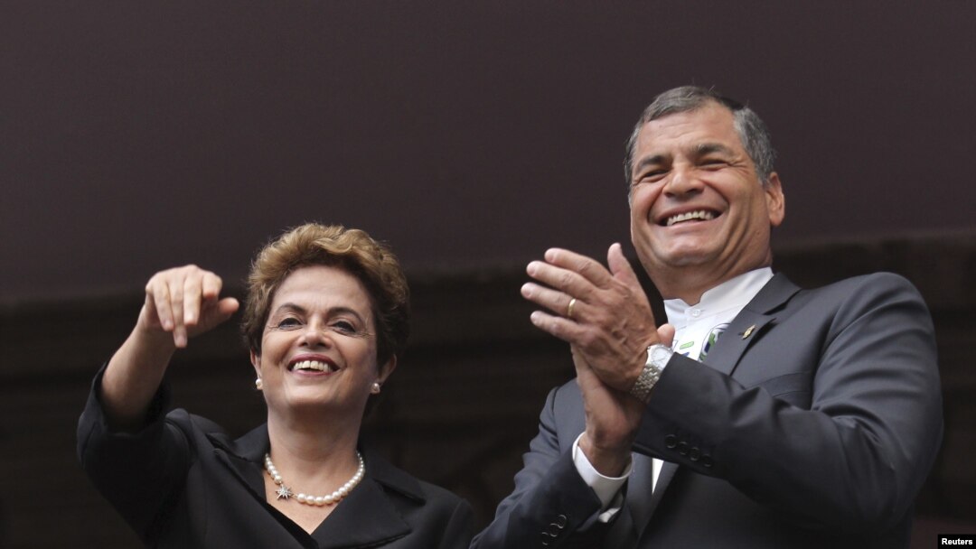 El presidente de Ecuador, Rafael Correa, considera que su homóloga Dilma Rouseff y Luiz Inacio Lula da Silva son inocentes y que acusarlos de corrupción es la única manera de sacarlos del camino.