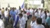 Médicos de la ciudad de León, en Nicaragua, protestan luego de ser despedidos por el Ministerio de Salud de Nicaragua.