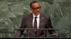 Paul Kagame, lors de l'Assemblée générale des Nations Unies au siège de l'ONU, le 20 septembre 2017.