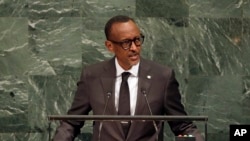 Paul Kagame, President of Rwanda, speaks during the United Nations General Assembly at U.N. headquarters, Sept. 20, 2017.