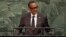 Paul Kagame, lors de l'Assemblée générale des Nations Unies au siège de l'ONU, le 20 septembre 2017.