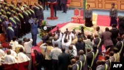 Une cérémonie au Sénat, à Libreville, le 10 juin 2009.