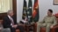 Pakistan's army chief General Raheel Sharif (R) meets with US defense secretary Chuck Hagel at the General Headquarters in Rawalpindi, Pakistan, Dec. 9, 2013.