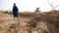 FILE - A herder walks away after showing where he says one of his cows died of starvation, outside Dikka village, in the Matam region of northeastern Senegal.