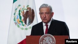 El presidente de México, Andrés Manuel López Obrador, durante una ceremonia en la Ciudad de México el 1 de septiembre de 2021.