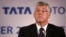 FILE - Karl Slym, managing director of Tata Motors, looks on during a news conference to announce their second quarter results in Mumbai, Nov. 8, 2013.