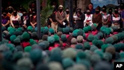 Members of the Zapatista National Liberation Army (EZLN) attend an event marking the 25th anniversary of the Zapatista uprising in La Realidad, Chiapas, Mexico, Dec. 31, 2018. 