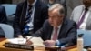 آنتونیو گوترش، دبیرکل سازمان ملل متحد در نشست فوق‌العاده شورای امنیت برای بررسی حمله جمهوری اسلامی به اسرائیل - ۲۶ فروردین ۱۴۰۳ 