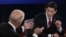 U.S. Vice President Joe Biden (L) and Republican vice presidential nominee Paul Ryan discuss a point during the U.S. vice presidential debate in Danville, Kentucky, October 11, 2012. REUTERS/Rick Wilking (UNITED STATES - Tags: POLITICS ELECTIONS USA 