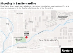 More than a dozen people were killed and many other injured when gunmen opened fire at a social services agency in the Southern California city of San Bernardino