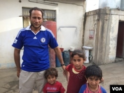 Sabhan, 35, and his family stayed in their Mosul neighborhood when the rest of the residents fled. He says he could not move his elderly mother, but now with the threat of starvation and no clean water, he is considering bringing them to a camp, May 4, 2017.