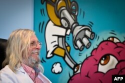 A few years ago, Raoult grew his white-blond hair long — adding a mustache and beard —just to annoy the establishment, he is reported as saying.