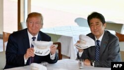 Donald Trump et Shinzo Abe, Kawagoe, près de Tokyo, le 5 novembre 2017