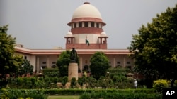FILE - The Supreme Court in New Delhi, India, Aug. 22, 2017. 