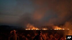 Incêndio na floresta da Amazónia, no estado de Mato Grosso, 23 de Agosto, 2019